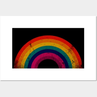 Rainbow Vintage Retro Distressed Style Posters and Art